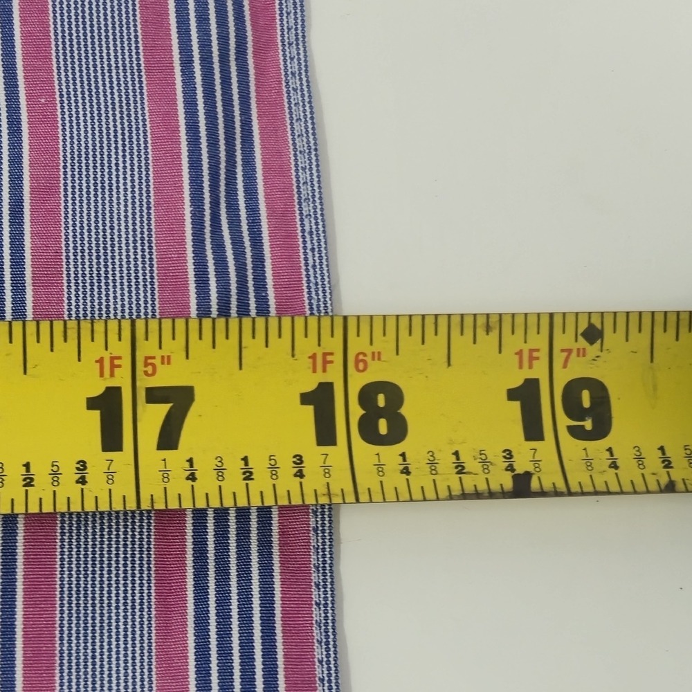 Thomas Pink London Woven Cotton Pocket Square Handkerchief Blue Pink Stripes - Picture 5 of 10